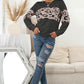 Ivy Lane Contrast Leopard Crewneck Sweatshirt