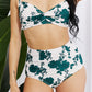 Marina West Swim Take A Dip Twist High-Rise Bikini in Forest