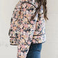 Floral Button Up Long Sleeve Winter Coat