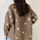 J.NNA Flower Pattern Corduroy Button Down Shirt