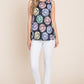 BOMBOM Round Neck Smiley Face Tank