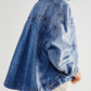 Pocketed Button Up Denim Jacket