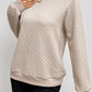 Texture Round Neck Long Sleeve Sweatshirt