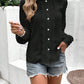 Swiss Dot Lace Detail Button Up Long Sleeve Shirt