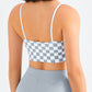 Breathable Checkered Sports Bra