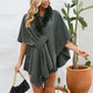 Fuzzy Trim Open Front Poncho