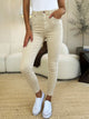 Judy Blue Full Size Garment Dyed Tummy Control Skinny Jeans BONE