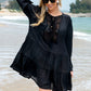 Tassel Lace Detail Long Sleeve Cover Up