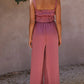 Ruffled Sleeveless Top and Wide Leg Pants Set