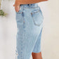 Distressed Pocketed Denim Shorts