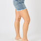 Judy Blue Full Size Button Fly Raw Hem Denim Shorts