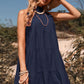 Tie Back Sleeveless Tiered Dress