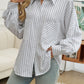 Devine Striped Collared Neck Long Sleeve Shirt