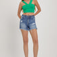 RISEN High Waist Ripped Denim Shorts