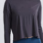 Round Neck Dropped Shoulder Active T-Shirt