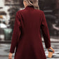 Collared Neck Button Up Long Sleeve Coat