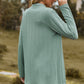 Textured Open Front Long Sleeve Cardigan