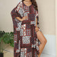 Printed V-Neck Split Maxi Dress