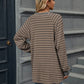 Pocketed Striped Round Neck Long Sleeve T-Shirt