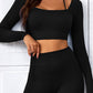 Long Sleeve Cropped Sports Top