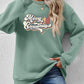 Christmas Letter Graphic Round Neck Sweatshirt