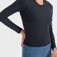 Round Neck Long Sleeve Sports Top