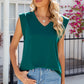 V-Neck Cap Sleeve Tank