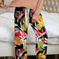 Round Neck Top and Printed Pants Lounge Set