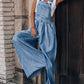 Wide Leg Denim Overalls