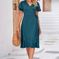 Surplice Neck Flutter Sleeve Dress