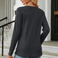 V-Neck Long Sleeve Blouse