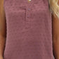 Swiss Dot Notched Neck Tank