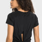 Tie Back Short Sleeve Sports Tee