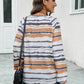 Striped V-Neck Long Sleeve T-Shirt