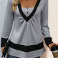 Perfee Contrast Long Sleeve T-Shirt