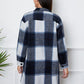 Plaid Button Up Collared Neck Outerwear