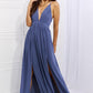 OneTheLand Captivating Muse Open Crossback Maxi Dress