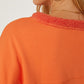 Slit Round Neck Dropped Shoulder Sweatshirt