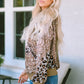 Leopard Round Neck Long Sleeve T-Shirt