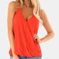 Full Size Surplice Spaghetti Strap Top