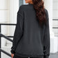 Heart Sequin Round Neck Sweatshirt