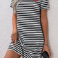 Striped Heart Short Sleeve Dress