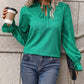 Frill Tie Neck Flounce Sleeve Blouse