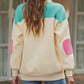 Color Block Half Snap Drawstring Sweatshirt