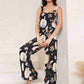 Printed Wide Strap Top and Pants Set