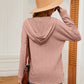 Half-Button Dropped Shoulder Hoodie