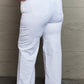 RISEN Raelene Full Size High Waist Wide Leg Jeans in White