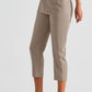 Elastic Waist Cropped Sports Pants