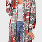 Printed Button Up Long Sleeve Cardigan