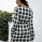 Plaid V-Neck Tie Waist Dress